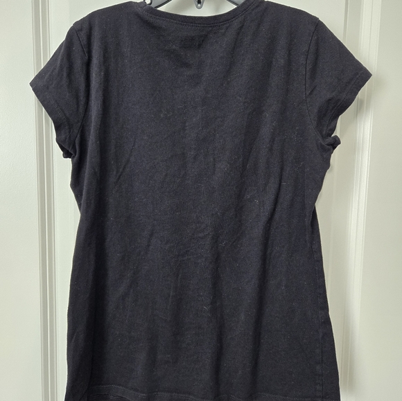 Children’s Place “GIRL BOSS” black short sleeve girls tee size 10/12 - Picture 3 of 4